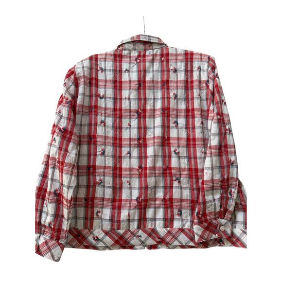 Drapers & Damons Lightweight Fireworks Lined Jacket 4th July gingham 2X Women's - Picture 4 of 11